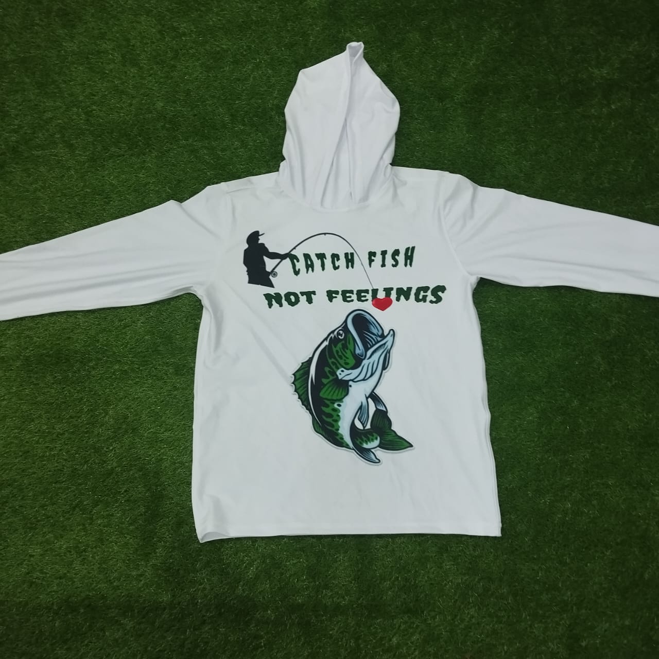 Catch Fish Not Feelings Hoodie with Face Mask
