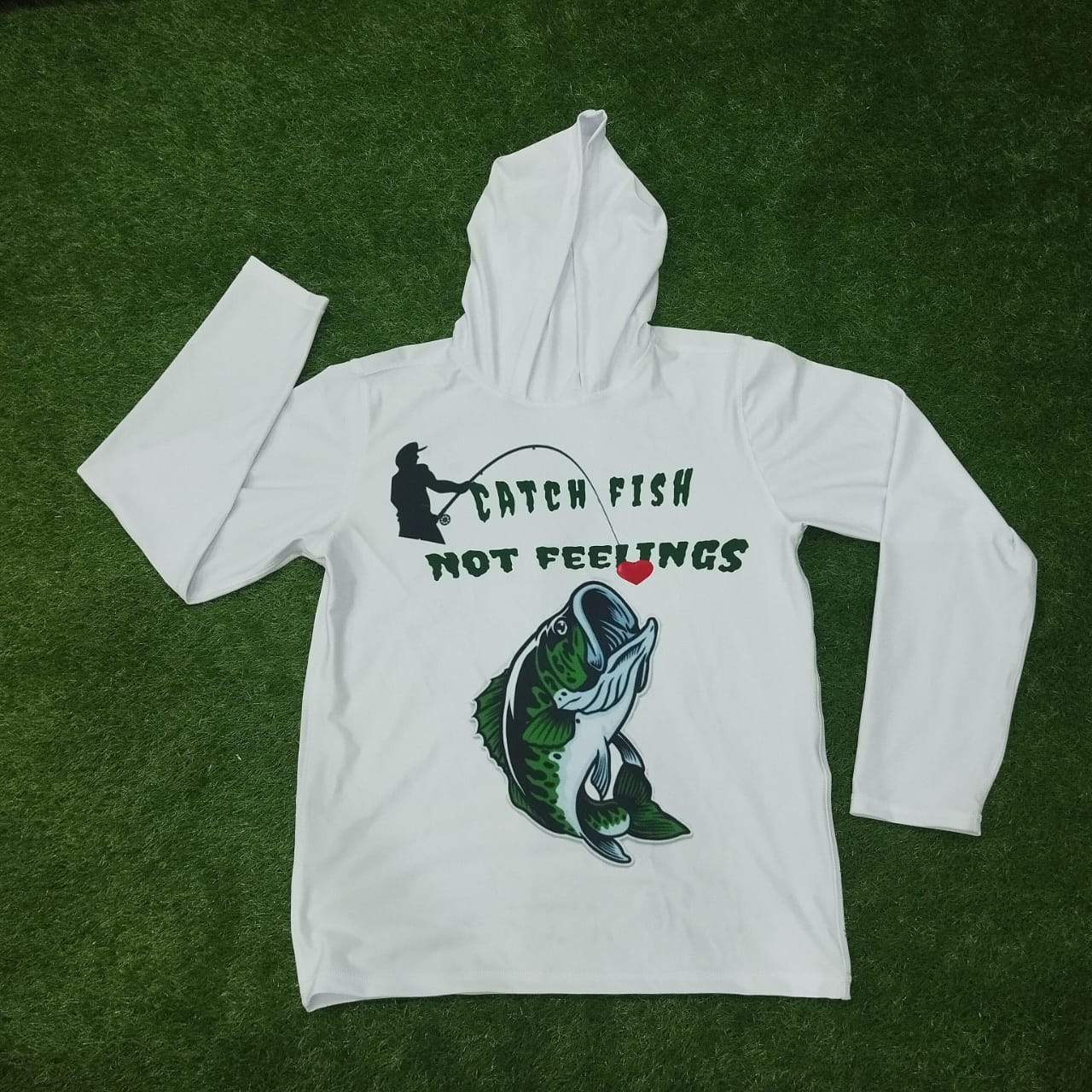 Catch Fish Not Feelings Hoodie with Face Mask